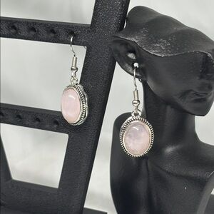Rose Quartz Vintage Style Earrings